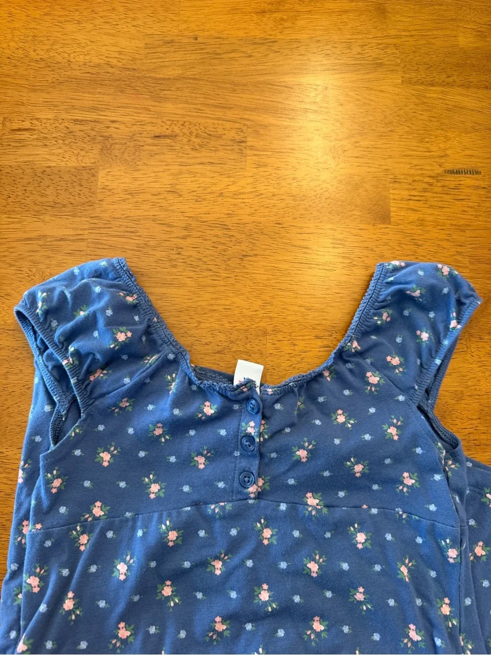 Small (6/ 7) Old Navy Blue Ditzy Floral Cap sleeved dress